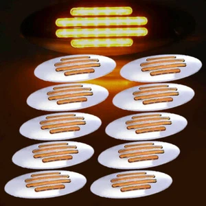 10X 24LED Amber Side Marker Lights Clearance Camper Truck Trailer RV Lamp 12V - Bild 1 von 7