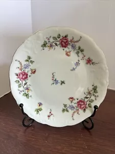 Vintage Rose Garden Goldrand Brot und Butter Dessertteller von Wawel Polen - Bild 1 von 6