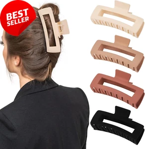 4 Pack 5 Inch Extra Large Claw Clips for Thick Hair, Matte Non-Slip Big Claw Cli - Picture 1 of 12