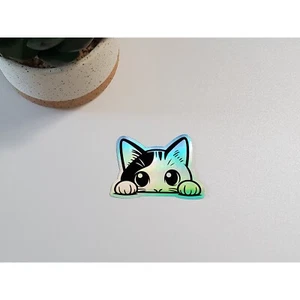 Cat Holographic Vinyl Sticker | Cat Lover Gift | Animal Stickers - Bild 1 von 3