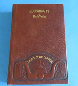 Classics of the Old West “Roughing It” Mark Twain Leather Time Life - Imagen 1 de 4