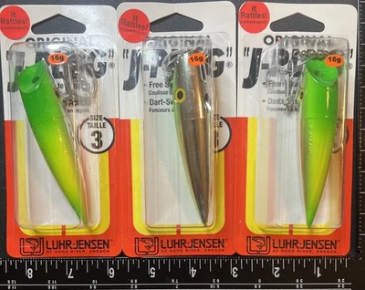 (LOTE DE 3) LUHR JENSEN 3-4" J-PLUG 5004-003-0206 SONAJERO MANGOSTA Foto 1 de 4