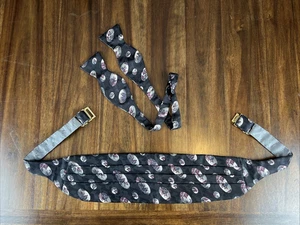 Robert Talbott "Best Of Class" Matching Tuxedo Bow Tie & Cummerbund Luxury Black - Picture 1 of 5