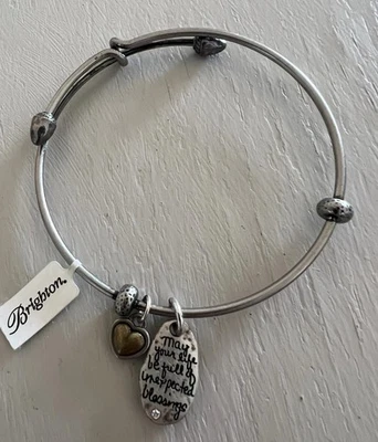 Brazalete Brighton “Bendiciones Inesperadas” Plata Ajustable Dije Pulsera NUEVO Foto 1 de 4