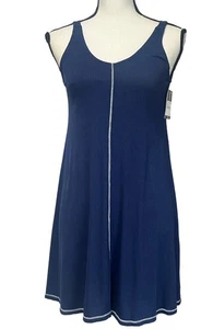 Vestido sin mangas Good Luck Gem Double-V, acanalado, azul marino, talla S - Imagen 1 de 9
