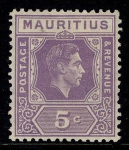 MAURITIUS GVI SG255, 5c slate-lilac, M MINT. Cat £18. - Picture 1 of 1