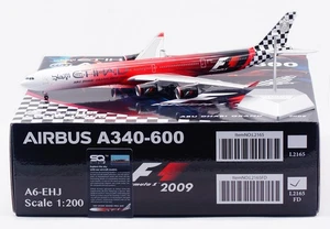 SQ Wings 1:200 Etihad Airways "2009" A340-600 Diecast Jet Model A6-EHJ Flap Down - Picture 1 of 16