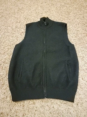 Chaleco Charter Club Vintage Negro 100% Pura Lana Nueva Marca de Lana Cremallera! Mujer Grande Foto 1 de 4