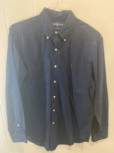 Ralph Lauren Herren Hemd Medium Classic Fit dunkelblau geknöpft - Bild 1 von 5