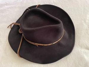 Outback Trading Co Wide Open Spaces 1336 Black Wool Western Hat Crushable Med. - Bild 1 von 2