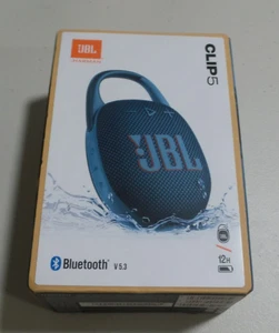 JBL Clip 5 Portable Waterproof Bluetooth Speaker - BLUE- "BRAND NEW" - Picture 1 of 1
