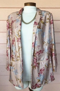 BLAZER VINCE CAMUTO LENTEJUELAS Talla 10 - 14 Preciosos Pasteles NUEVO SIN ETIQUETAS 2 Bolsillos Completamente - Imagen 1 de 5