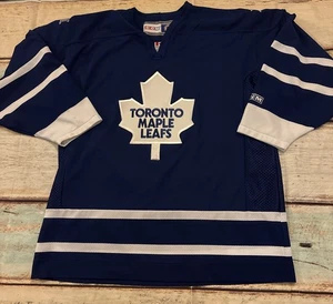 CCM Toronto Maple Leafs Hockey Jersey XL NHL Sewn Made Canada Men’s Blue Shirt - Picture 1 of 10