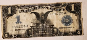 1899 $1 Dollar Bill Black Eagle Silver Certificate Note Large Size - Picture 1 of 6