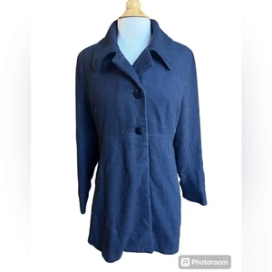 Apt. Abrigo de invierno chaquetón negro lana talla 9 botones ajustados cuello - Imagen 1 de 8