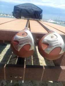 Left Hand LH TAYLORMADE TITANIUM 3 & 5 FAIRWAY WOODS Bubble Reg Flex R-80 Plus - Picture 1 of 7