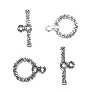 M816 Fibbia Interruttore Rotondo Placcato in Ottone Lucido 11 mm Spirale Intricata 10 pz - Foto 1 di 1