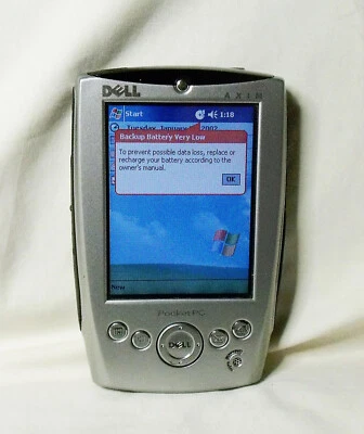 Dell Axim X5 300MHz HC01U 32MB RAM WM 2002 Pocket PC Handheld w Battery only - Image 1 of 4