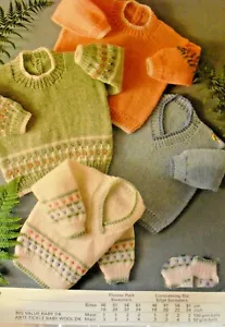 0292 Toddlers Sweaters DK 18-24" - Vintage Knitting Pattern Reprint - Picture 1 of 2