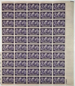 Scott 959 - 1948 E Stanton, Carrie Catt, Mott Full Sheet of 50 US 3¢ Stamps MHN - Picture 1 of 2