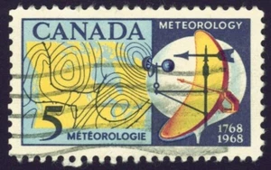 Canada sc#479iii Meteorology: Weather Map & Instruments, Dull paper, Used - Picture 1 of 2