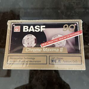 BASF  CHROME MAXIMA II   VS. II   90   BLANK CASSETTE TAPE (1) (SEALED)