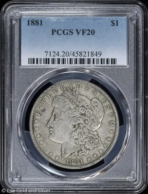 1881-P $1 Morgan Silver Dollar PCGS VF 20 - Image 1 of 4