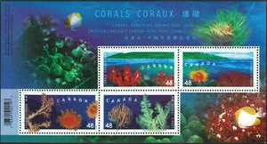Canada sc#1951b Corals Souvenir-Sheet, Mint-NH - Picture 1 of 4