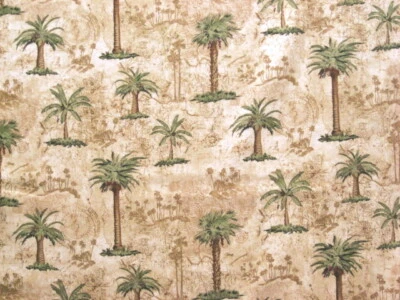 PALM TREES DESERT KATHLEEN DENIS ROBERT KAUFMAN SEW DECOR FABRIC TWILL 60" WIDE - Image 1 of 4