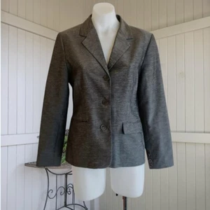 Vintage Sportsgirl Blazer Jacket Size 10 Grey Button Up 90s Corporate Power - Picture 1 of 12