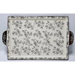Temp-tations By Tara 16" x 9.75" Floral Lace Serving Tray - Picture 1 of 10