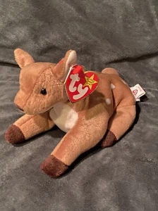 Whisper The Fawn 1997 1998 TY Beanie Baby selten nicht mehr produziert braun Nasenmarke EUC Fehler - Bild 1 von 7