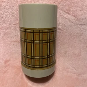 Aladdin Best Buy Thermos Bottle Plaid WM4040 Pint Wide Mouth Brown Vintage - Picture 1 of 8
