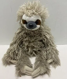 Wild Republic Stuffed Animal 3 Toed Sloth Realistic Plush 18 inch Brown Eyes - Picture 1 of 8