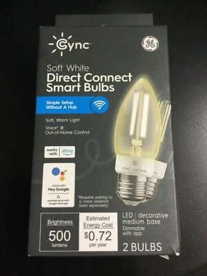 GE  CYNC Direct Connect Smart LED Light Bulb, Soft White 6409OB - Image 1 of 4