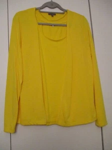 Street One Strickjacke mit Top Twinset Neu, Größe 40 in einem leuchtenden Gelb - Bild 1 von 5