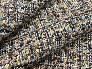 Clarke & Clarke Mingled Boucle Tweed Uph Fabric- Pierre / Peacock 6 yds F1389/05 - Picture 1 of 4