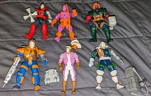 Lotto Figurine Marvel X-Men X-Force Serie 2 ToyBiz 1993 x5 Krule Cable Kane Cannonb - Foto 1 di 2