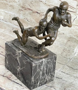 Football Player 9" x 7" Beautiful Bronze Statue Sculpture Brand New Figurne - Picture 1 of 10