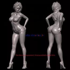 Sexy Beauty Girl 1/24 Figura Impresión 3D Kit Modelo Sin Pintar Sin Montar GK 75 mmH - Imagen 1 de 3