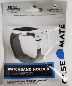 Case Mate Watchband Holder for Apple AirPods Pro AirPods 2 AirPods 1 White - Afbeelding 1 van 2