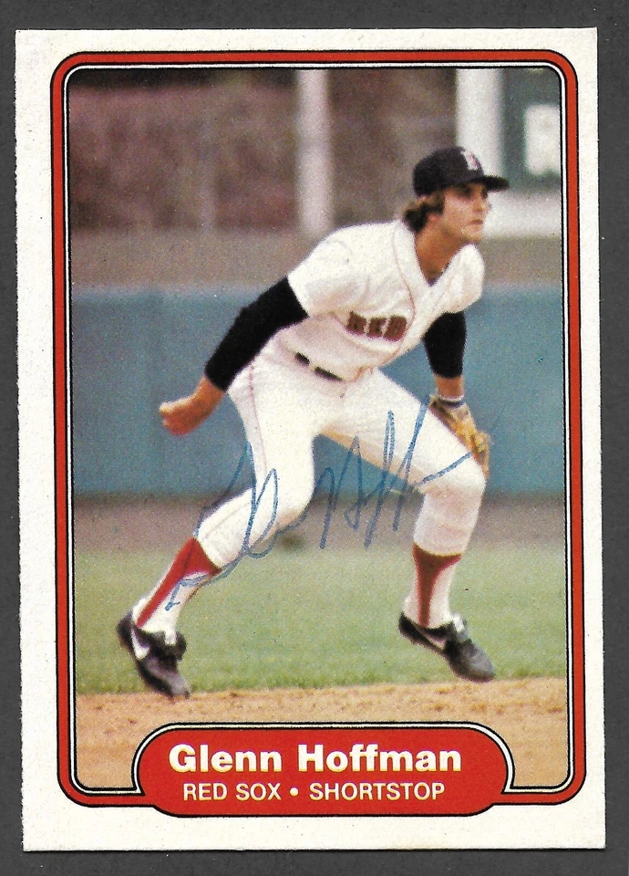 1982 FLEER #296  Glenn Hoffman  BOSTON RED SOX  SIGNED AUTOGRAPH AUTO COA - Image 1 of 1
