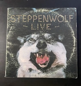 Steppenwolf Live LP firmato da Nick St. Nicholas & Goldy McJohn vinile autografato - Foto 1 di 2