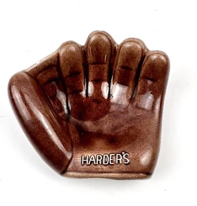 Harder's (Hardware) Ceramic Baseball Glove Gloss Finish Ashtray / Candy Dish VGC - Picture 1 of 6