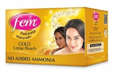 BEST BLEACH Dabur Fem Diamond Gold Cream Crème Bleach Face Skin Whitening 24g IN