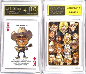 HANK WILLIAMS JR. 2012 Presents Country Music Playing Card GRADED ASG 10 MINT #V - Picture 1 of 1