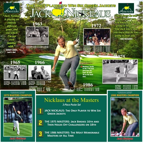 JACK NICKLAUS AT THE MASTERS 3-POSTER COMMEMORATIVE SET Cover