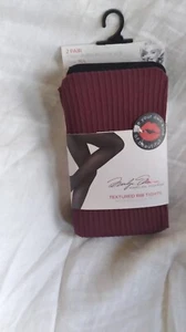 2 pair Marilyn Monroe Microfiber Opaque Tights Size M/L (120-185 lbs.) New - Picture 1 of 4