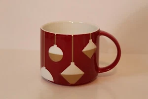Starbucks 2012 New Bone China Red w / Christmas Ornaments 14 oz Coffee Mug - Picture 1 of 8
