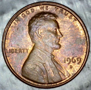 1969-D U.S. Penny~ Nice Floating Roof Cent - Picture 1 of 2